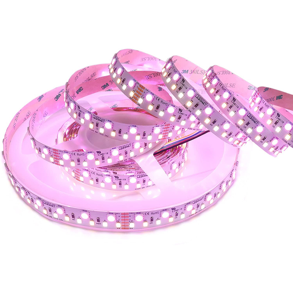 RGBCCT Multi Color LED Lights - 24V RGB+WW+DW LED - 14mm 180LEDs/m High Density RGBCCT Multi Color LED Lights - 24V RGB+WW+DW LED - 14mm 180LEDs/m High Density